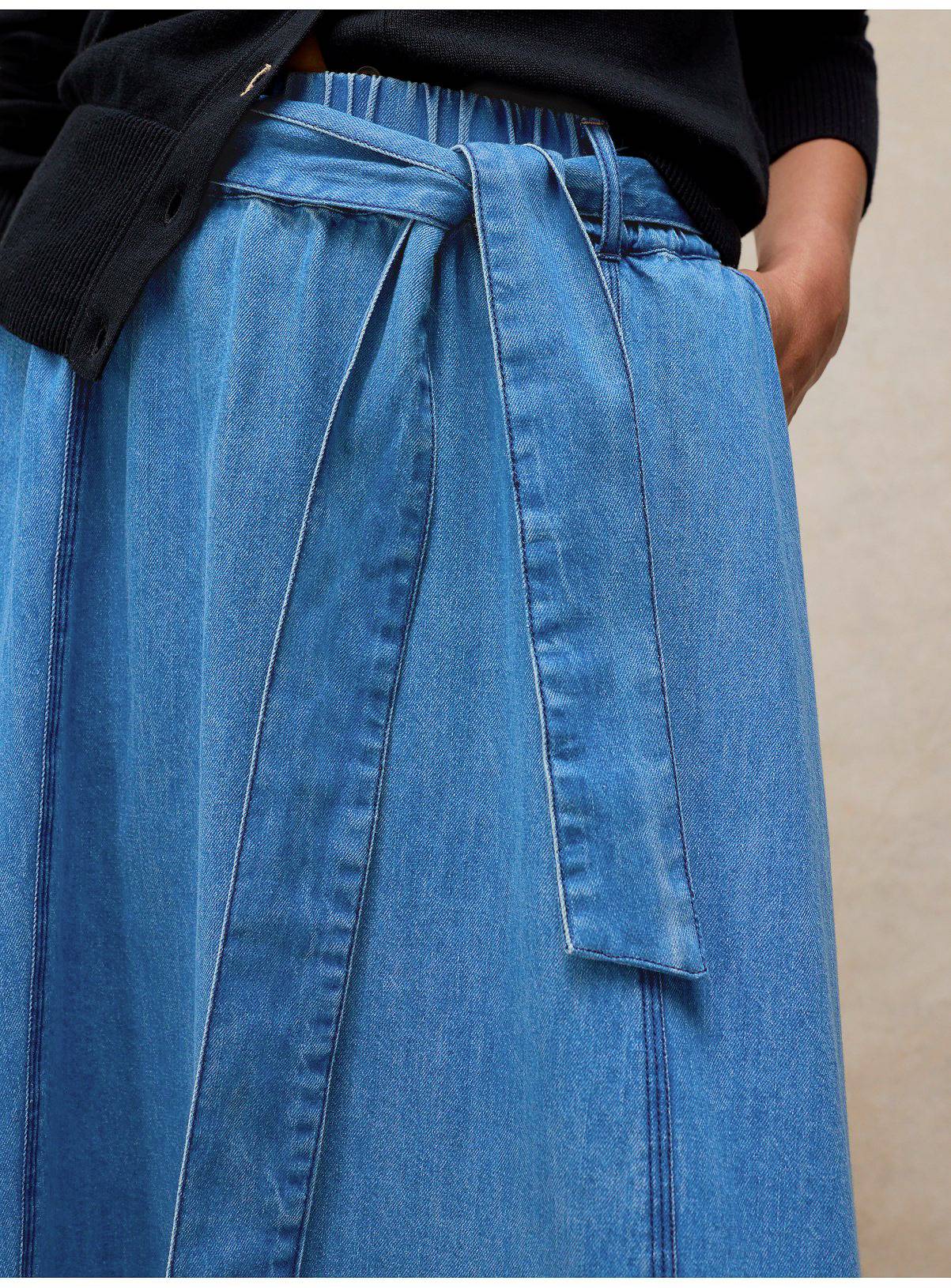 WHITE STUFF Krystin Denim Midi Skirt 10 - Image 4